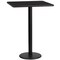 Emma and Oliver 24" Square Laminate Table Top with 18" Round Bar Height Table Base